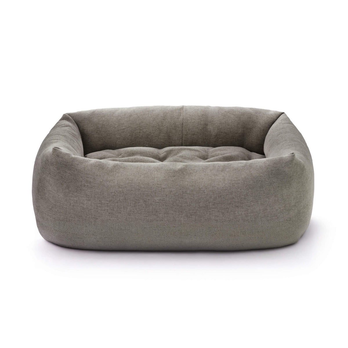 Pebble Gray Flannel Bolster Bed